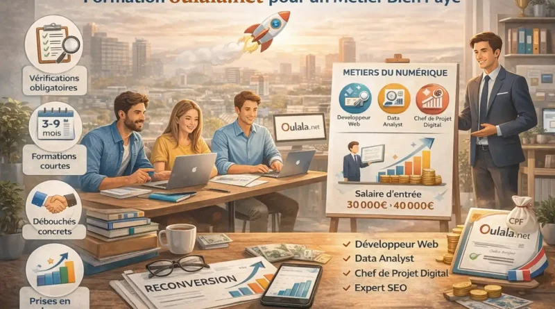 Illustration d’une formation Oulala.net pour une reconversion vers un métier du numérique bien payé