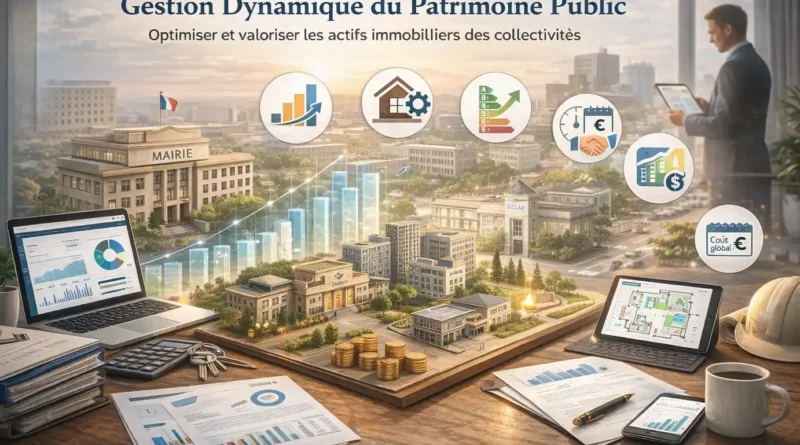 Illustration de la gestion dynamique du patrimoine public avec pilotage stratégique des actifs immobiliers des collectivités