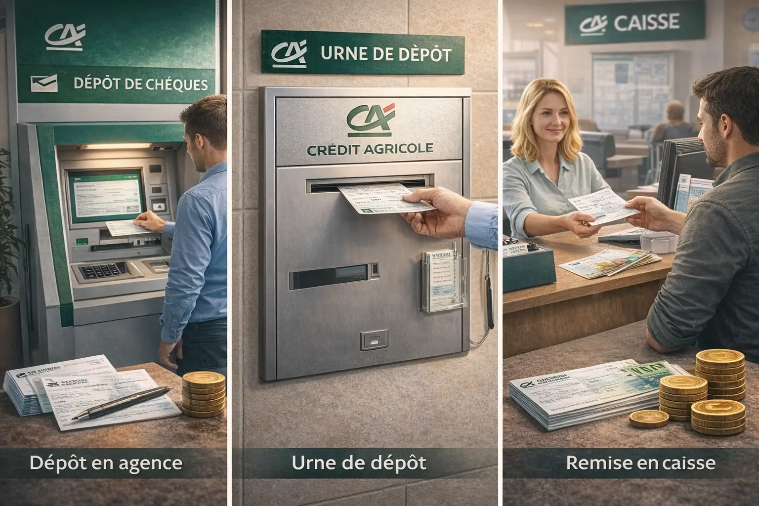 Comment déposer un chèque au Crédit Agricole : méthodes, délais et conseils pratiques