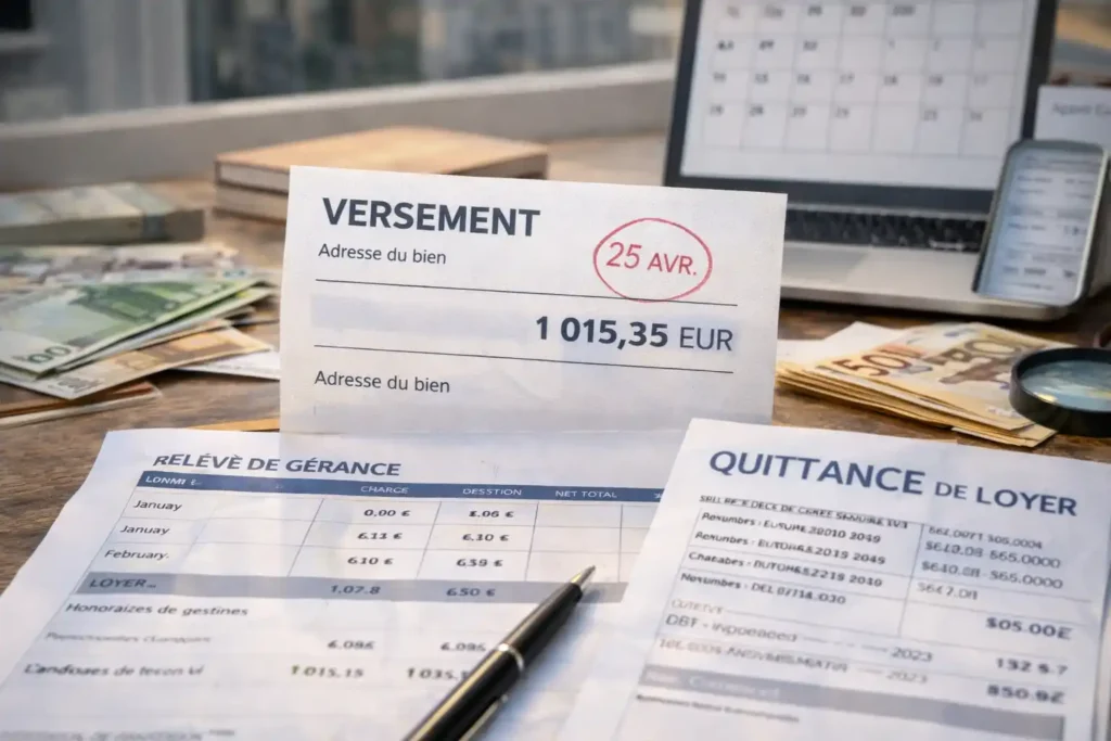 versement loyer agence immobilière délai reversement relevé de gérance propriétaire