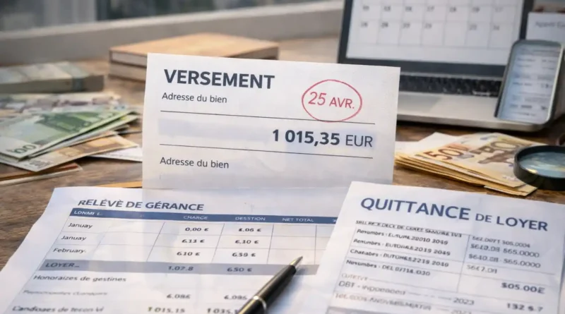 versement loyer agence immobilière délai reversement relevé de gérance propriétaire