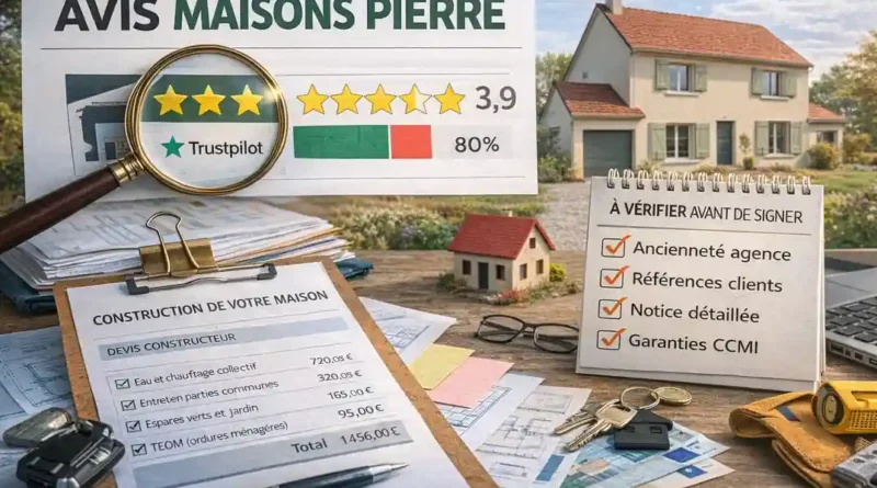 Avis sur Maisons Pierre, analyse des notes Trustpilot et vérification des agences locales avant de signer un CCMI