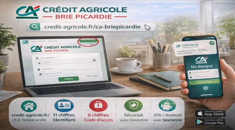 Connexion à cabriepicardie mon compte via ordinateur et application mobile Ma Banque Crédit Agricole Brie Picardie