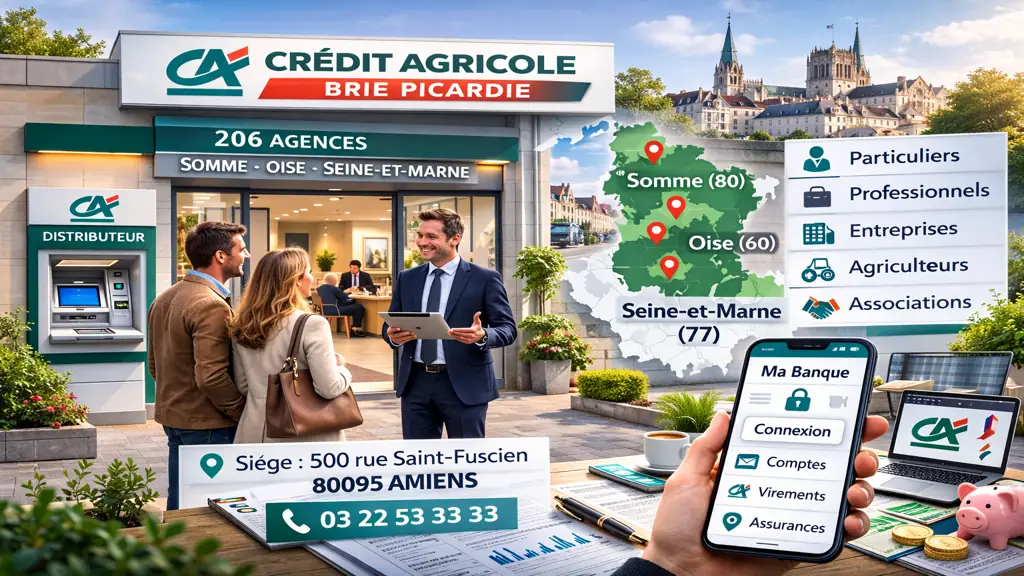 Crédit Agricole Brie Picardie : accès aux comptes, agences et contacts par profil