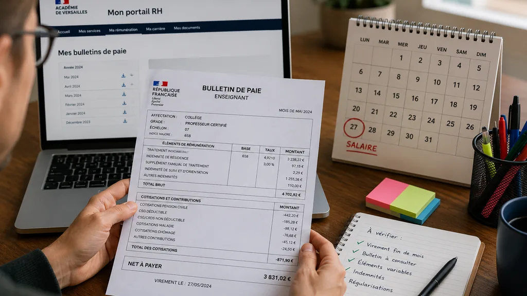 Calendrier salaire prof : dates de paiement, décalages et infos utiles