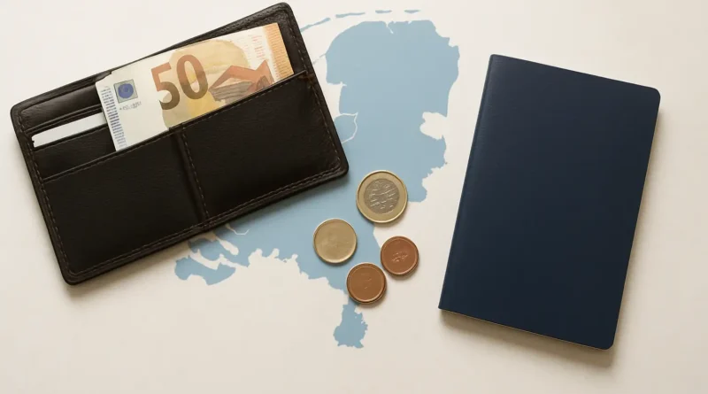 Portefeuille avec des euros pour illustrer la monnaie des Pays-Bas