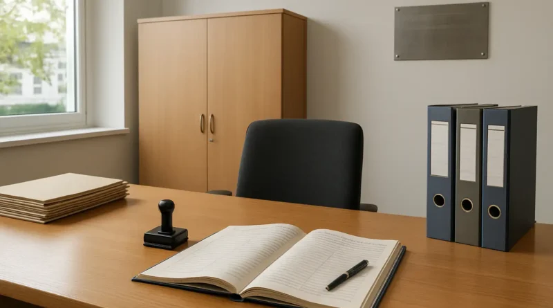 Bureau de mairie avec documents administratifs évoquant le salaire d’une adjointe au maire