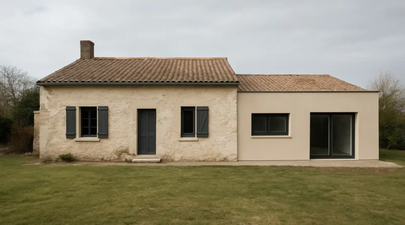 Maison avec extension ancienne pouvant illustrer une construction illégale de plus de 10 ans