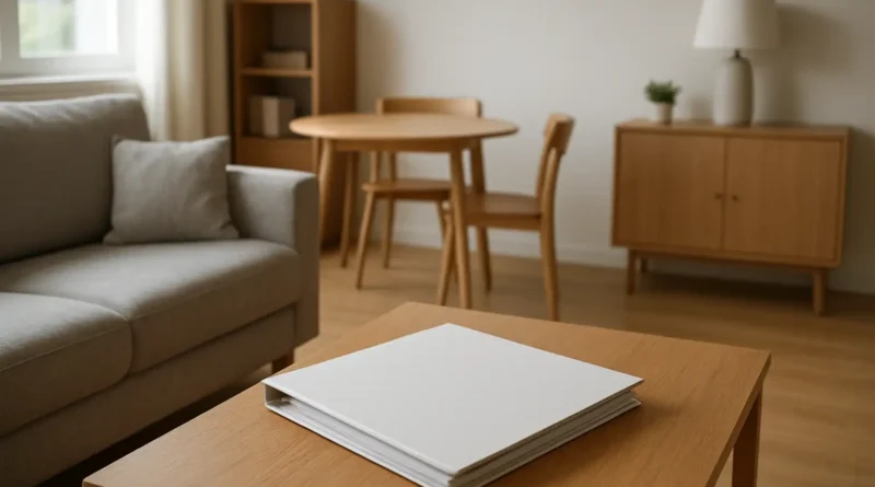 Inventaire du mobilier d’une location meublée présenté dans un intérieur moderne