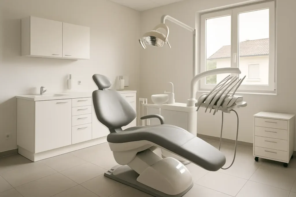 Cabinet dentaire moderne illustrant le salaire d’un dentiste en France