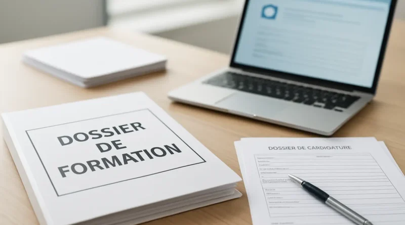 Dossier de candidature pour une formation aide-soignante gratuite et rémunérée sur un bureau